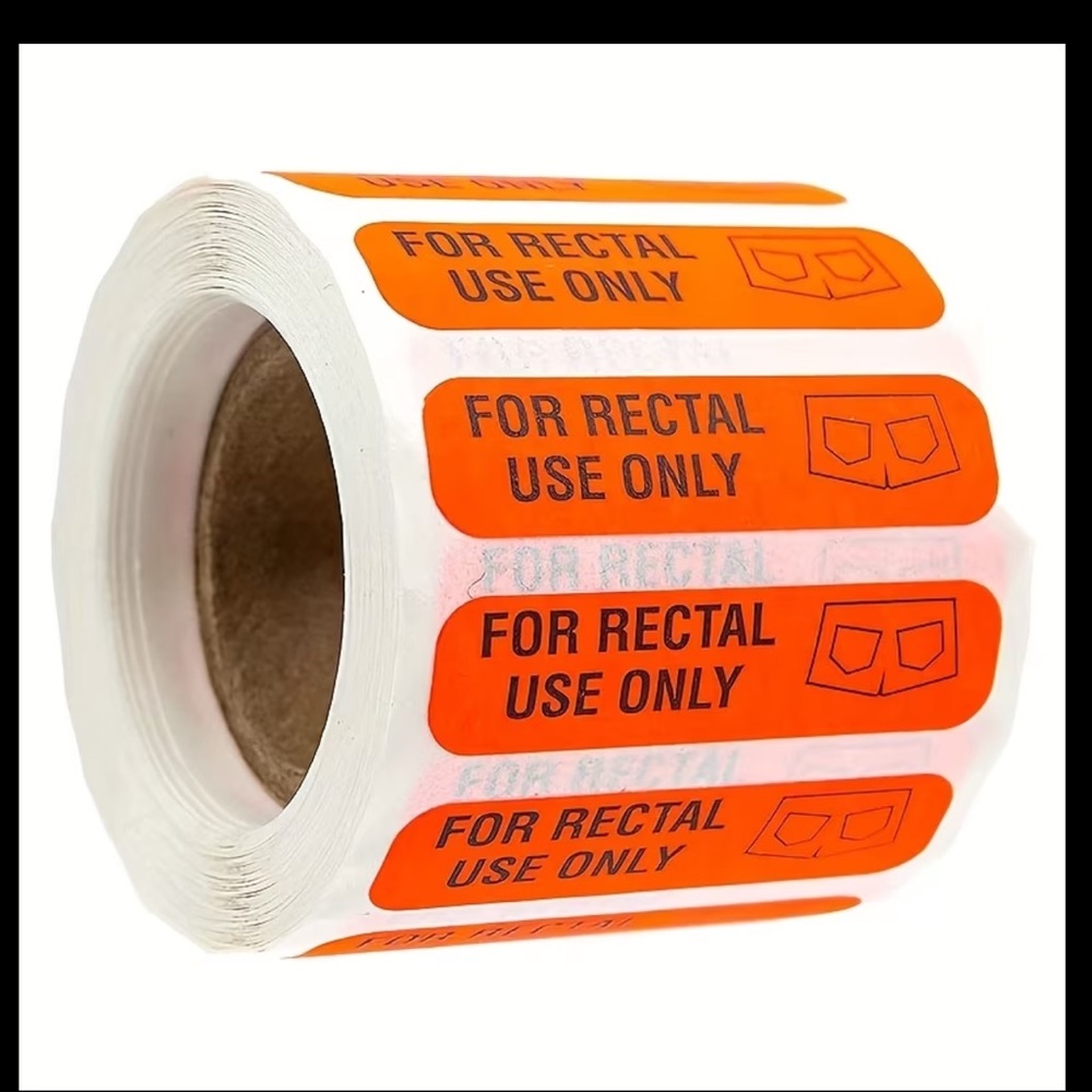 New 100 funny for rectal use only stickers - Picture 2 of 2